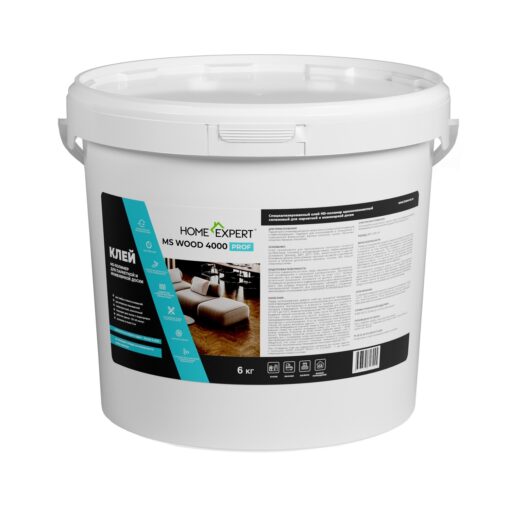 MS-клей для паркетной и инженерной доски Home Expert 4000 MS WOOD PROF 6 кг